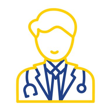 Doktor simgesi vektör çizimi basit tasarım arkaplanı 