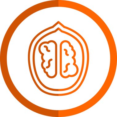 Ceviz. Web simgesi basit illüstrasyon