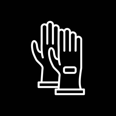 Oyuncu eldivenleri ikon vektör illüstrasyonu