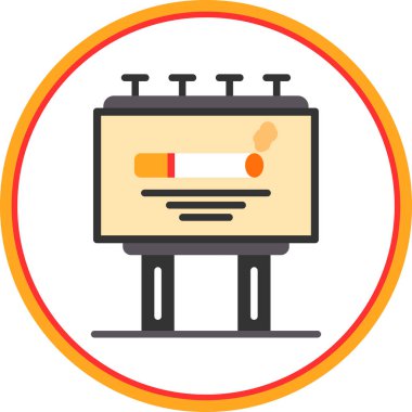 reklam panosu simgesi, vektör illüstrasyonu basit tasarım