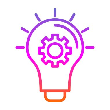 fikir glyph düz vektör simgesi