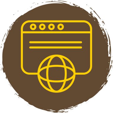 Web tarayıcı simgesi, vektör illüstrasyonu basit tasarım