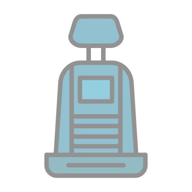 araba koltuğu simgesi, vektör illüstrasyonu basit tasarım