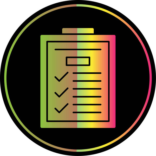 векторная иллюстрация значка контрольного списка 