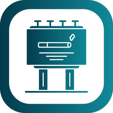 reklam panosu simgesi, vektör illüstrasyonu basit tasarım