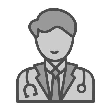 Doktor simgesi vektör çizimi basit tasarım arkaplanı 