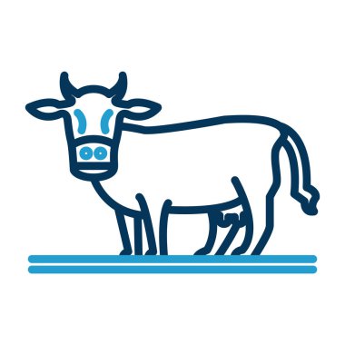 Bir ineğin vektör simgesi 