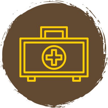 Basit düz ilk yardım kiti vektör illüstrasyonu