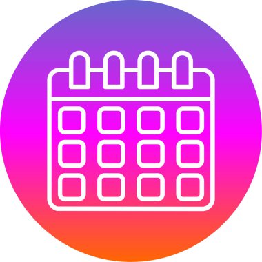 Takvim simgesi, vektör illüstrasyonu basit tasarım