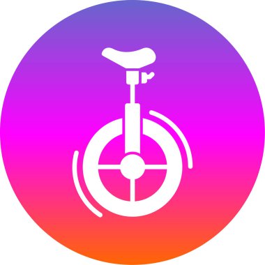 Unicycle simgesinin vektör illüstrasyonu