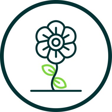 beautiful flower vector line icon