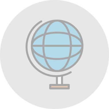 küresel dünya renkli simge