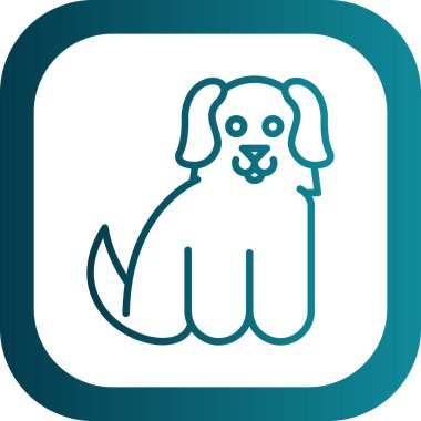 köpek simgesi, vektör illüstrasyonu basit tasarım