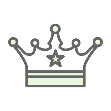 Taç ikonu. vektör illüstrasyonu 