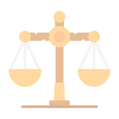 adalet sembolü web simgesi illüstrasyonu 
