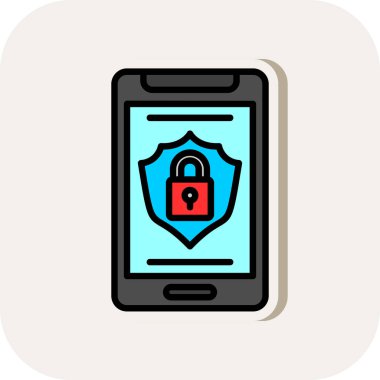 Güvenlik simgesinin vektör illüstrasyonu 