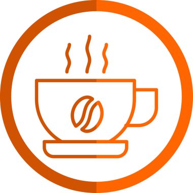 sıcak kahve ikonu, vektör illüstrasyonu