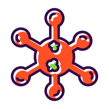 Virüs ikonu vektör illüstrasyonu