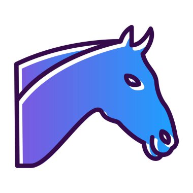 at başı simgesi, vektör illüstrasyonu