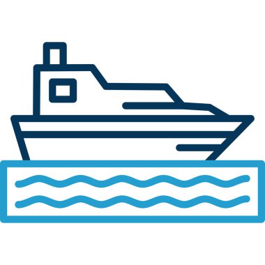 tekne ikonu vektör illüstrasyonu