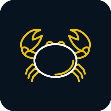 Yengeç simgesi vektör illüstrasyonu 