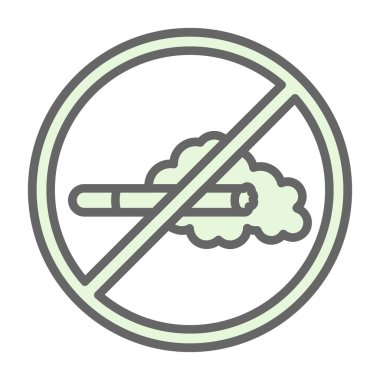 Moda biçimi izole edilmiş arkaplanda sigara içme simgesi yok