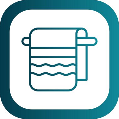 Havlu simgesi, vektör illüstrasyonu basit tasarım