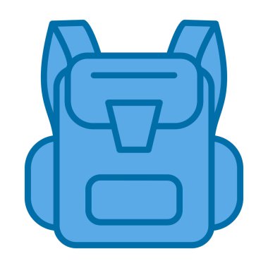 sırt çantası simgesi, grafik tasarımı, vektör illüstrasyonu 