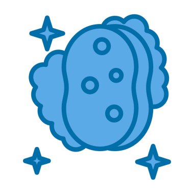 Sünger simgesinin vektör illüstrasyonu 