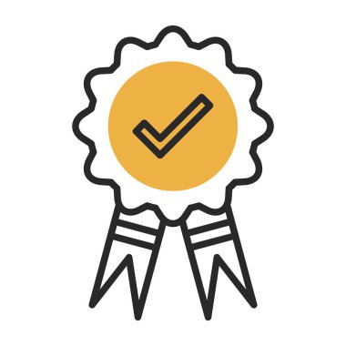 Madalya simgesi, vektör illüstrasyonu