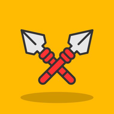 Mızrak logo vektör illüstrasyonu