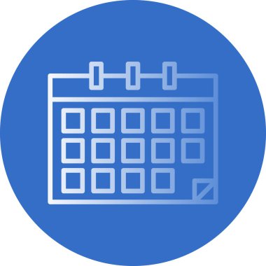 Takvim simgesi, vektör illüstrasyonu basit tasarım