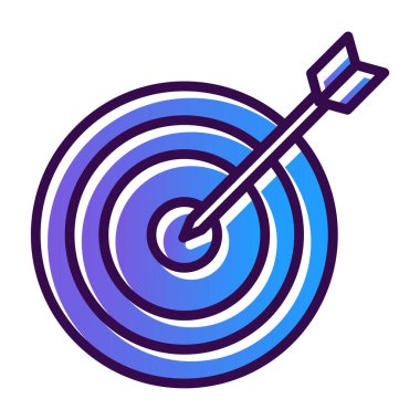 Hedef simgenin vektör illüstrasyonu 