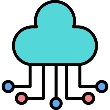 Bulut hesaplama. Web simgesi 