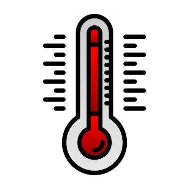 sıcaklık web simgesi, vektör illüstrasyonu 
