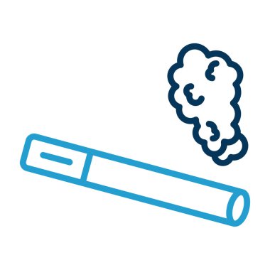 sigara içen düz vektör simgesi tasarımı