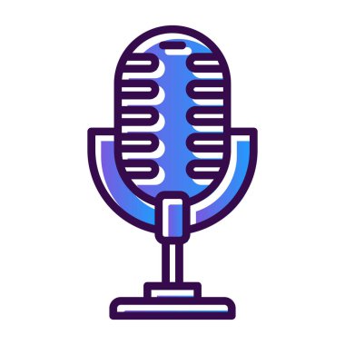 mikrofon simgesi, vektör illüstrasyonu basit tasarım