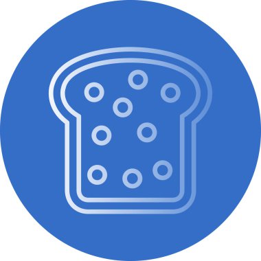 ekmek simgesi, vektör illüstrasyonu