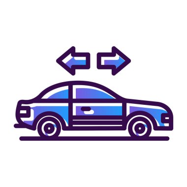 Araç ikon vektörü. İnce çizgi işareti. izole edilmiş sınır sembolü çizimi