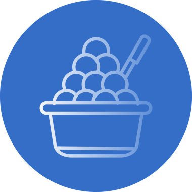 Köfteli kase, vektör çizimi 