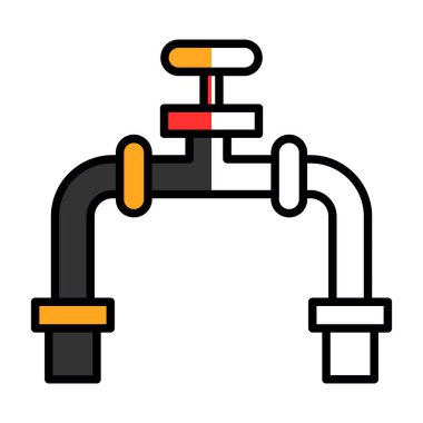 Boru simgesi, vektör illüstrasyonu basit tasarım