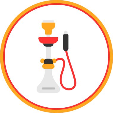 Nargile ikonu. Web için nargile simgesinin basit bir gösterimi