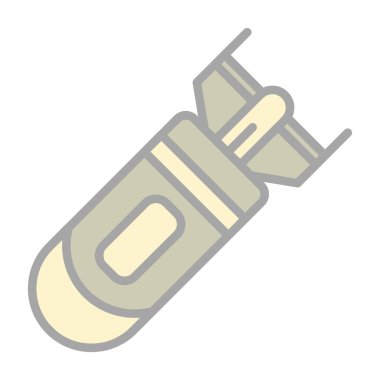 Uçak bombası ikonu vektör illüstrasyonu