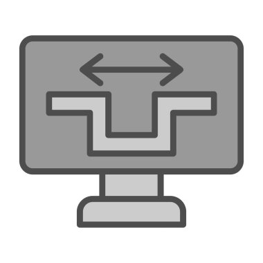 atm makine vektör çizgisi simgesi