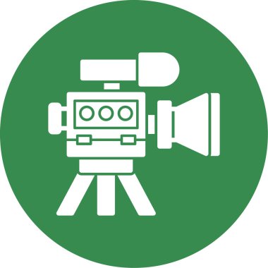 video kamera simgesi, vektör illüstrasyonu basit tasarım