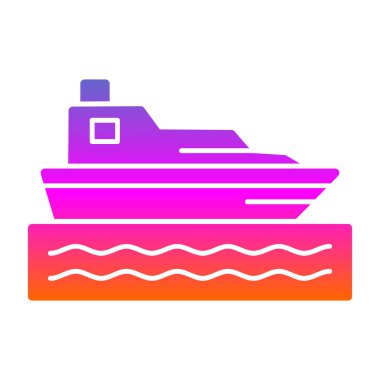 tekne ikonu vektör illüstrasyonu