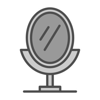 ayna simgesi, ağ basit illüstrasyon