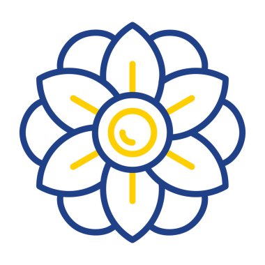 Şeffaf bir arkaplanda çiçek vektör çizimi. Birinci kalite semboller. konsept ve grafik tasarım için çizgi.