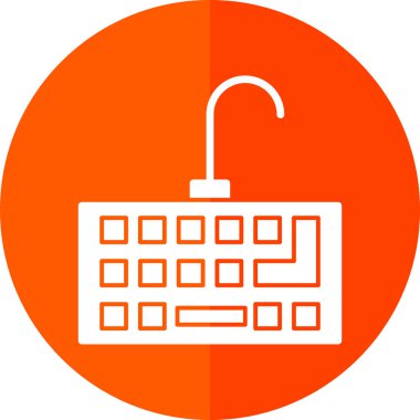 bilgisayar klavyesi simgesi, vektör illüstrasyonu basit tasarım