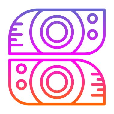 İki Araba Işıkları simgesi, vektör illüstrasyonu